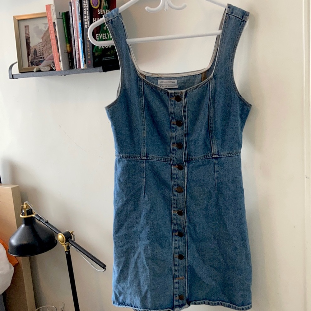 Urban Outfitters Authentic Blue Denim Button down dress Size 12 Vintage